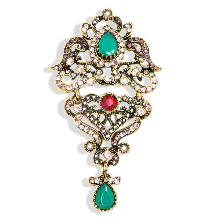 Broche de banquet classique en forme de goutte d'eau pour femme