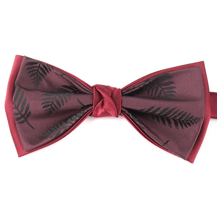 Nœud papillon élégant à motif floral et botanique pour homme
