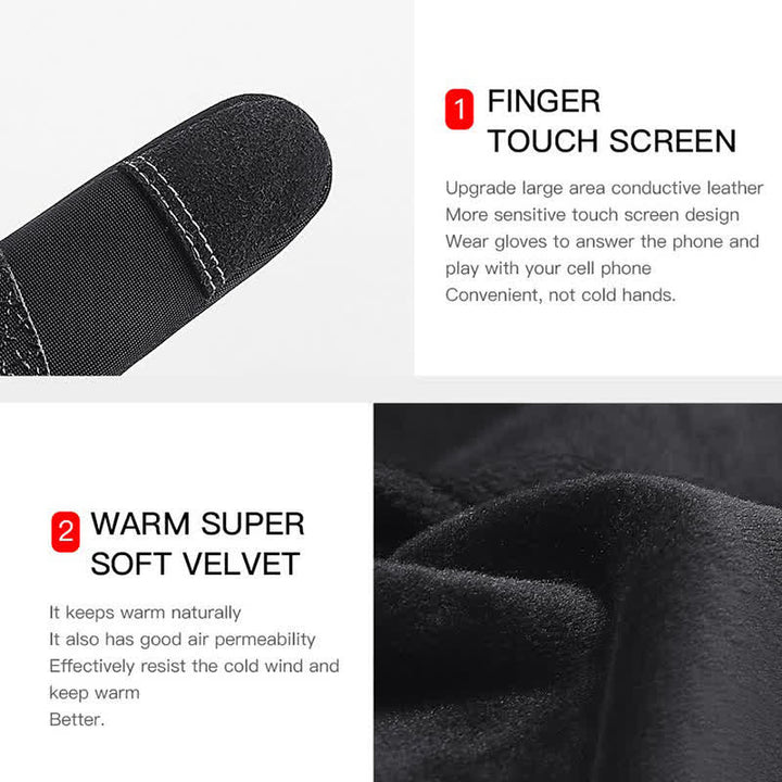 Gants tactiques extensibles pour écran tactile d'équitation d'hiver