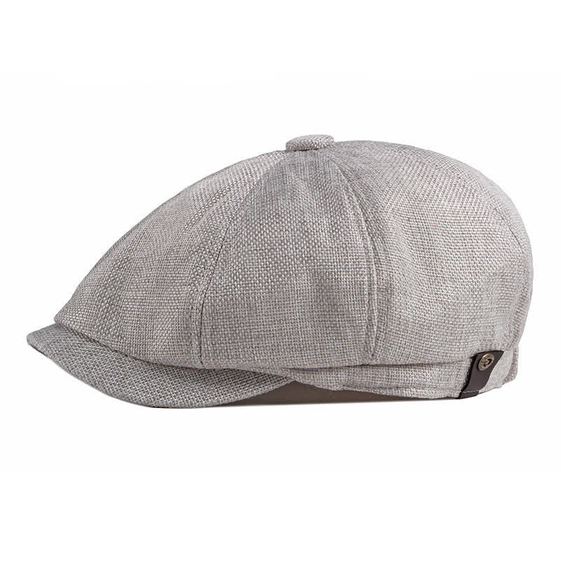 Béret octogonal fin et respirant à élastique - Gris clair - Réglable (environ 22"-24") - image 6
