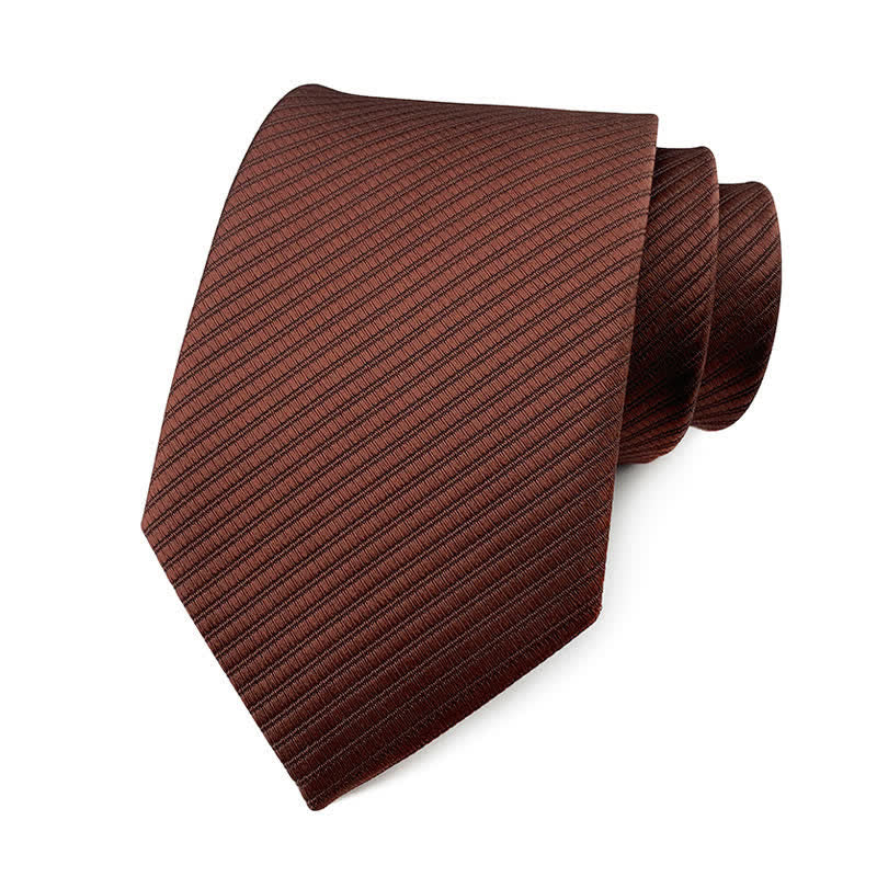 Cravate de travail discrète en sergé de couleur unie pour homme