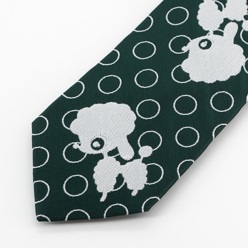 Cravate mouton verte et blanche pour homme
