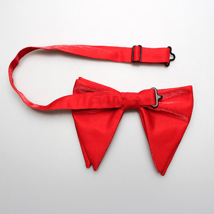 Nœud papillon surdimensionné en satin de soie brillant pour homme