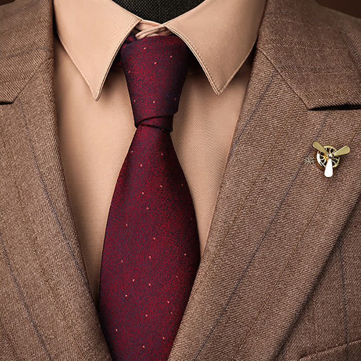 Cravate homme bordeaux à petits pois 