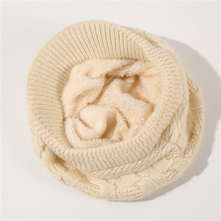 Bonnet à visière ample avec doublure moelleuse pour femme