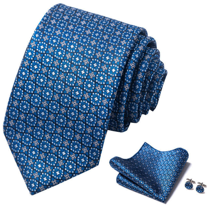 Ensemble de 3 cravates pour homme bleu acier Patrician Gent