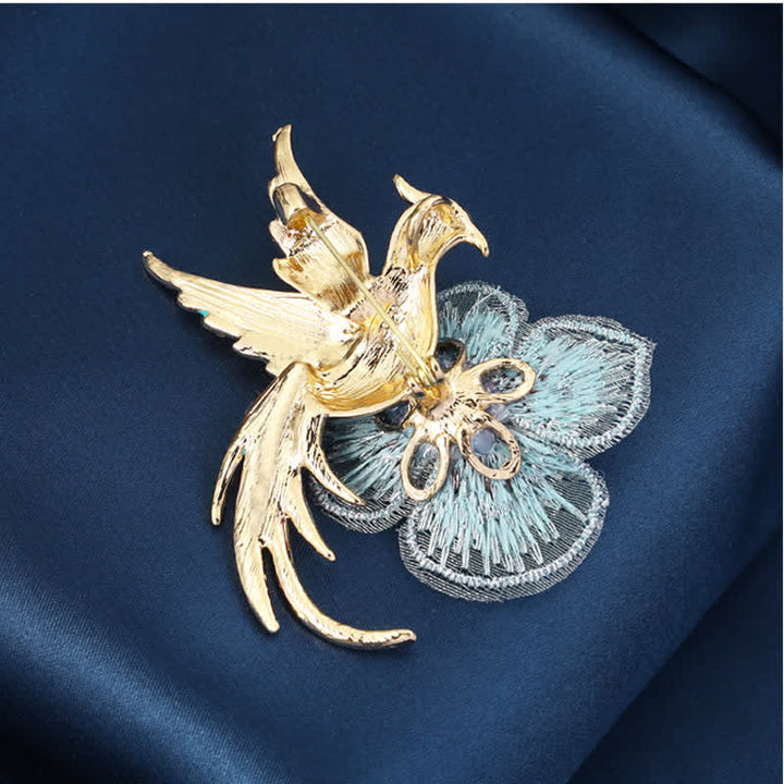 Broche Oiseau Phénix Brodée Femme