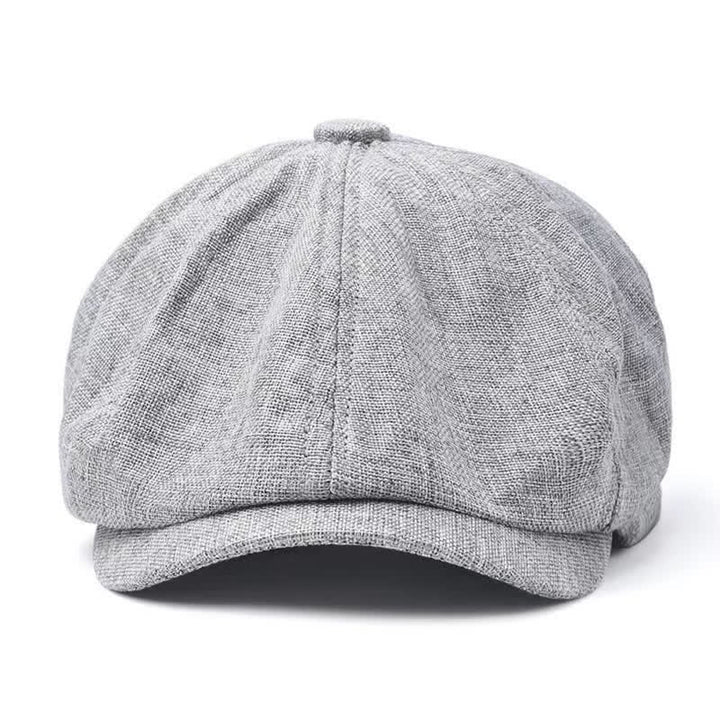 Casquette béret octogonale décontractée en lin respirant - image 3