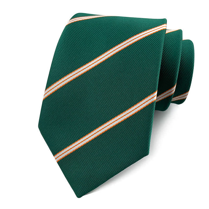 Cravate de bureau traditionnelle à rayures Repp pour homme - Vert - image 7