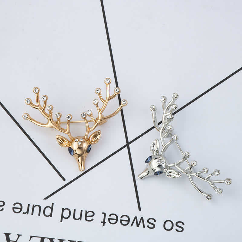 Broche d'élan de Noël pour homme