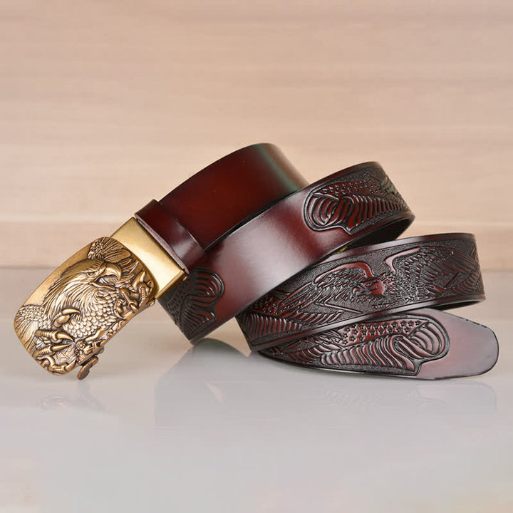 Ceinture en cuir à boucle automatique pour homme Mighty Eagle Sharp Claw