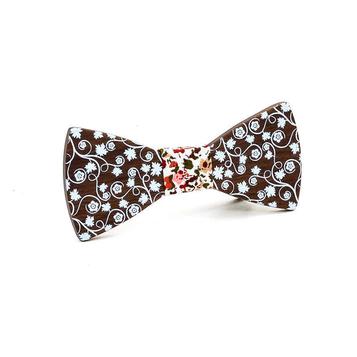 Nœud papillon en bois à imprimé floral Kid Glorious