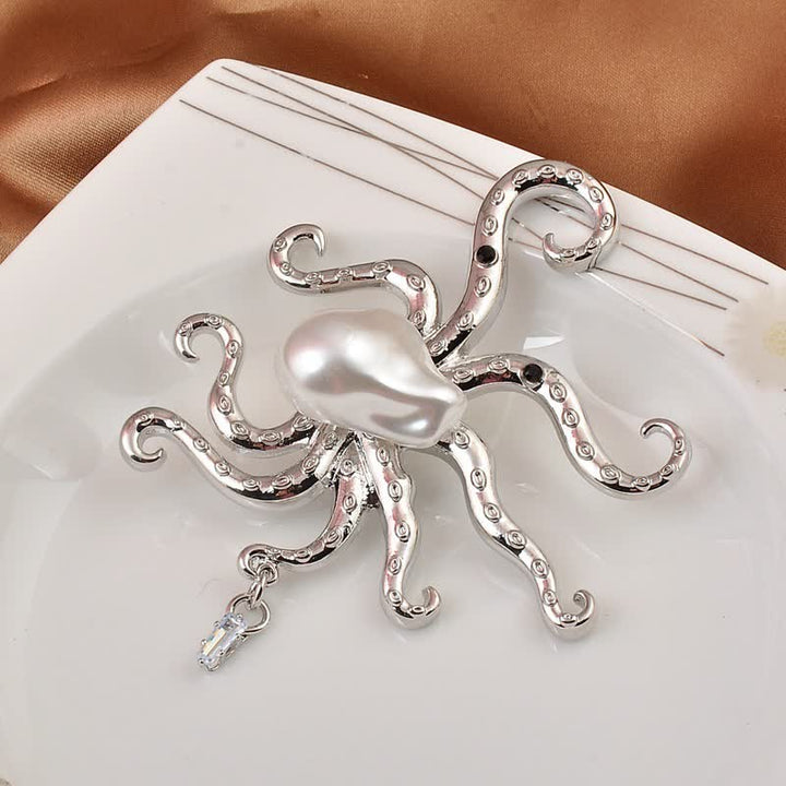 Broche unisexe en perles de grande taille avec poule tropicale