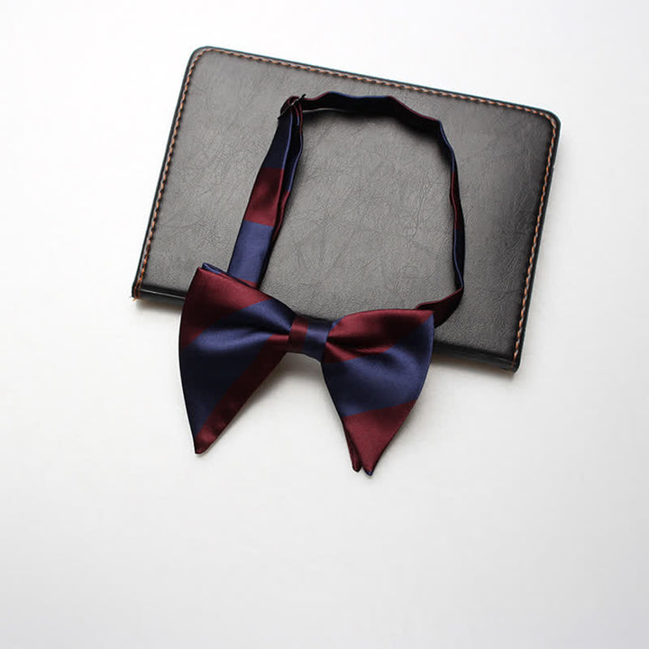 Nœud papillon surdimensionné à rayures pour homme