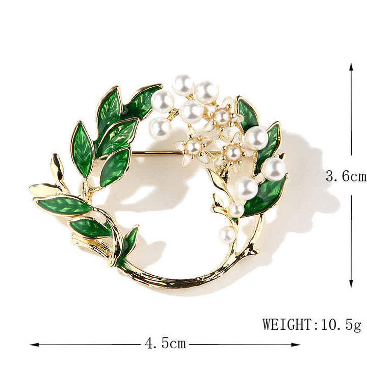 Broche couronne de fleurs de gardénia pour femme
