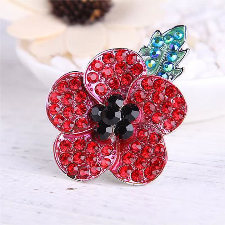 Broche coquelicot rouge splendide pour femme