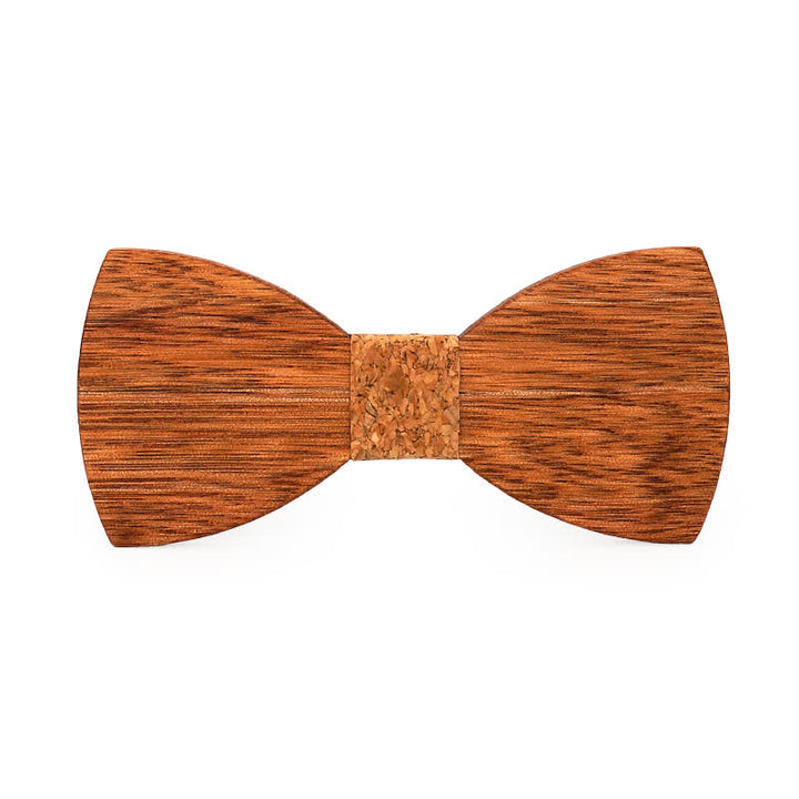 Noeud papillon vintage en bois de bégonia pour homme