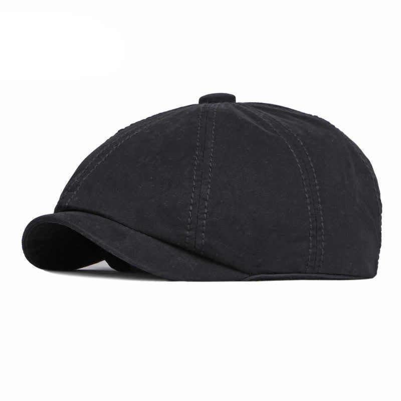 Casquette béret décontractée en coton de couleur unie - Noir - Réglable (environ 21 5/8"-23 5/8") - image 10