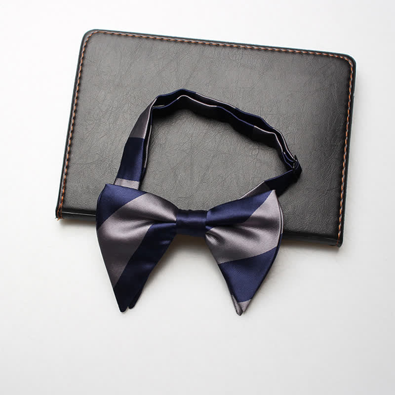Nœud papillon surdimensionné à rayures pour homme