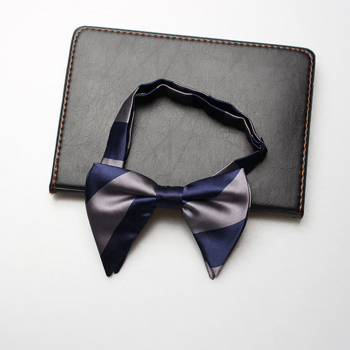 Nœud papillon surdimensionné à rayures pour homme