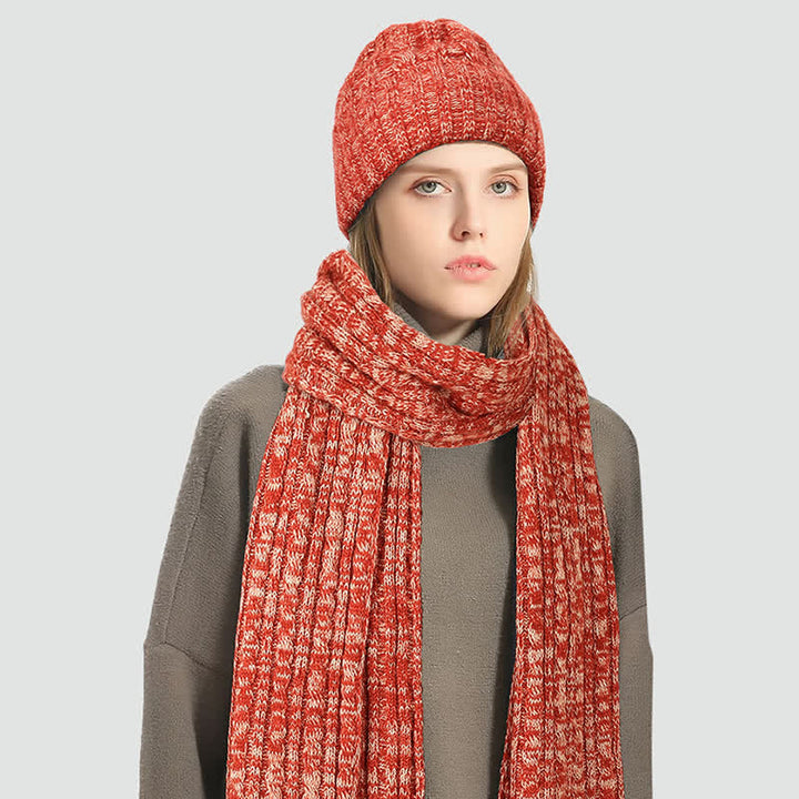 Ensemble de 3 gants unisexes élégants avec chapeau, écharpe longue et écran tactile