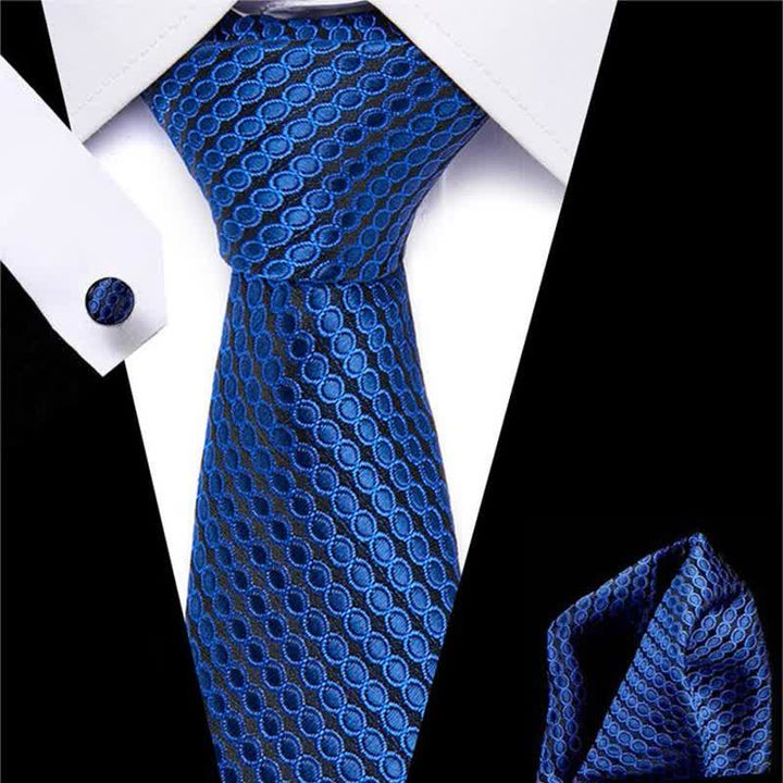 Lot de 3 cravates ovales à pois pour homme