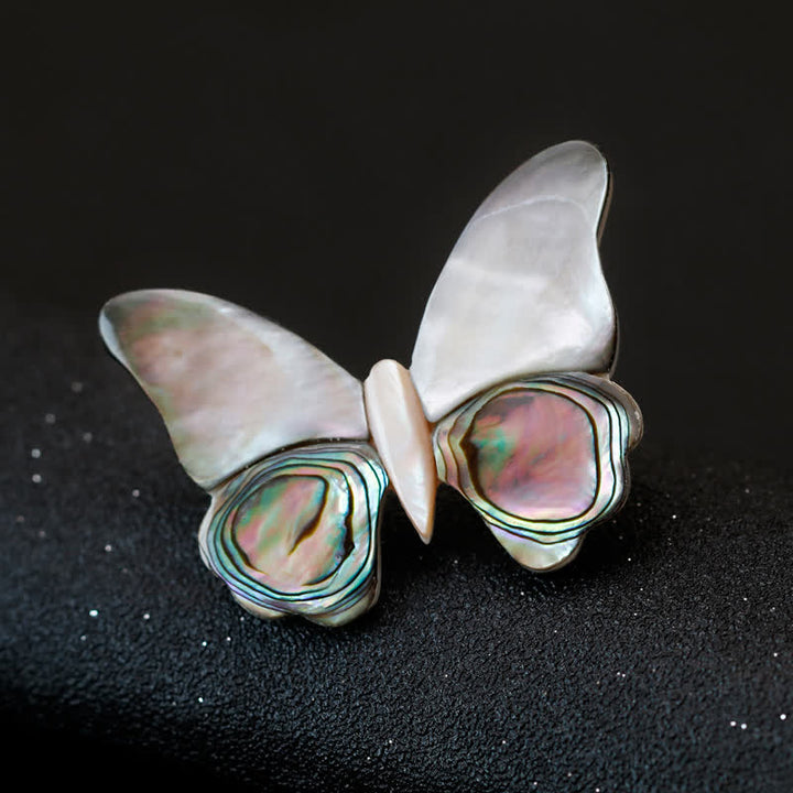 Broche papillon en nacre pour femme avec conte de fées
