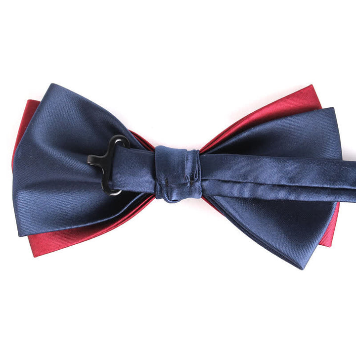 Nœud papillon asymétrique bicolore pour homme
