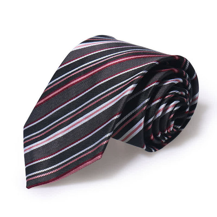 Cravate rayée pour hommes Academy Business - Rouge - image 3