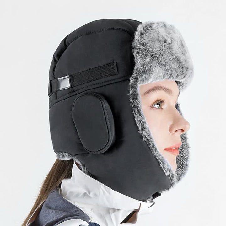Ensemble de chapeau de trappeur en fausse fourrure avec casquette d'aviateur unisexe pour l'extérieur
