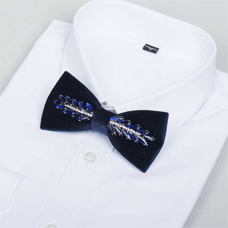 Nœud papillon en velours cristal pour homme