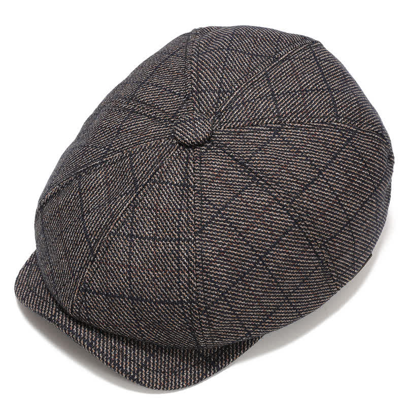 Casquette plate classique de vendeur de journaux avec béret à cache-oreilles - Café - Réglable (environ 22"-23 5/8") - image 12