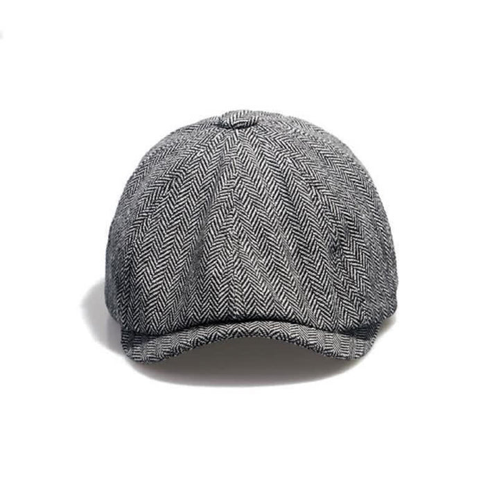 Casquette béret octogonale polyvalente à chevrons pour homme
