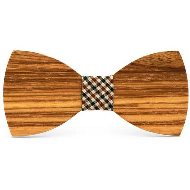 Noeud papillon en bois naturel pour homme