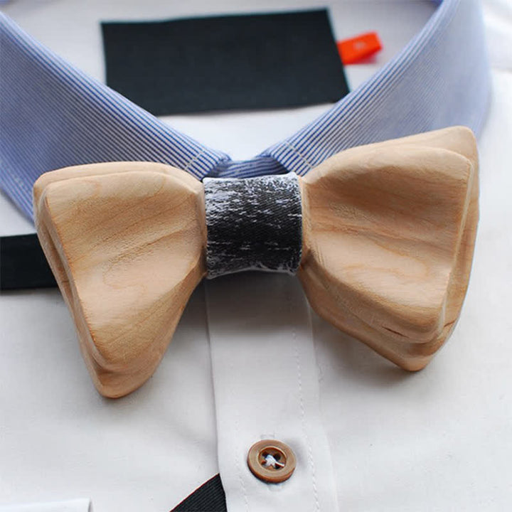 Nœud papillon en bois à plusieurs canapés pour homme