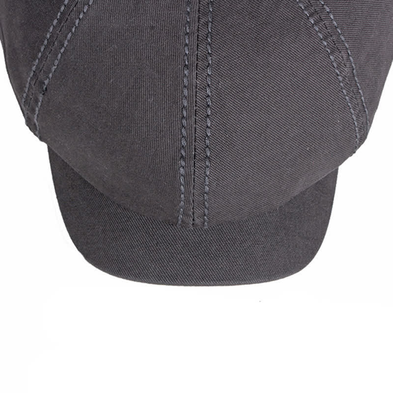 Casquette béret décontractée en coton de couleur unie - image 9