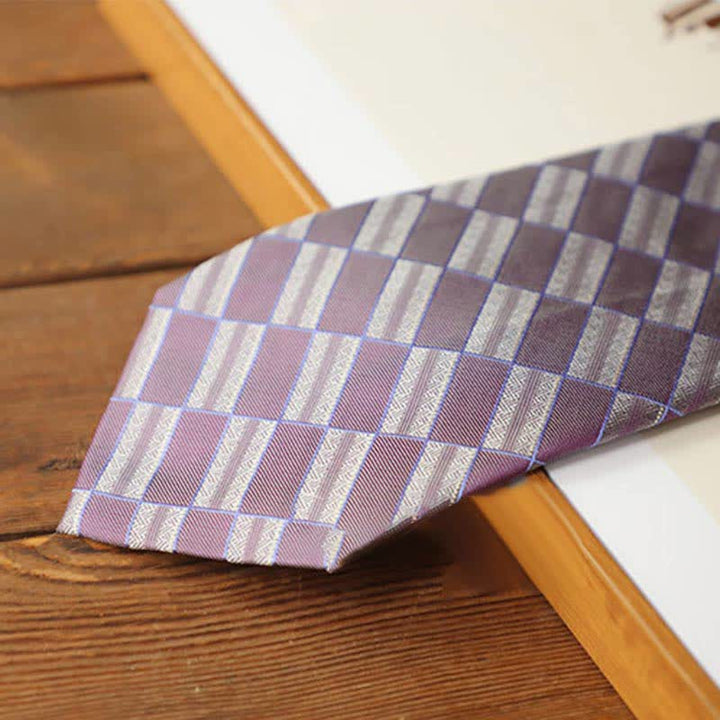Cravate géométrique rétro pour homme de style urbain 
