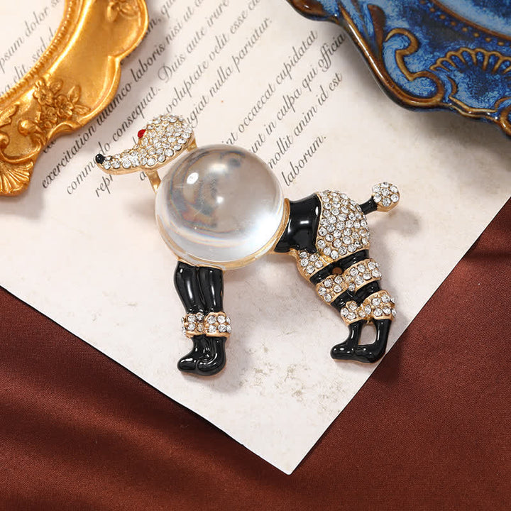Broche créative pour femme en forme de caniche Jelly Belly