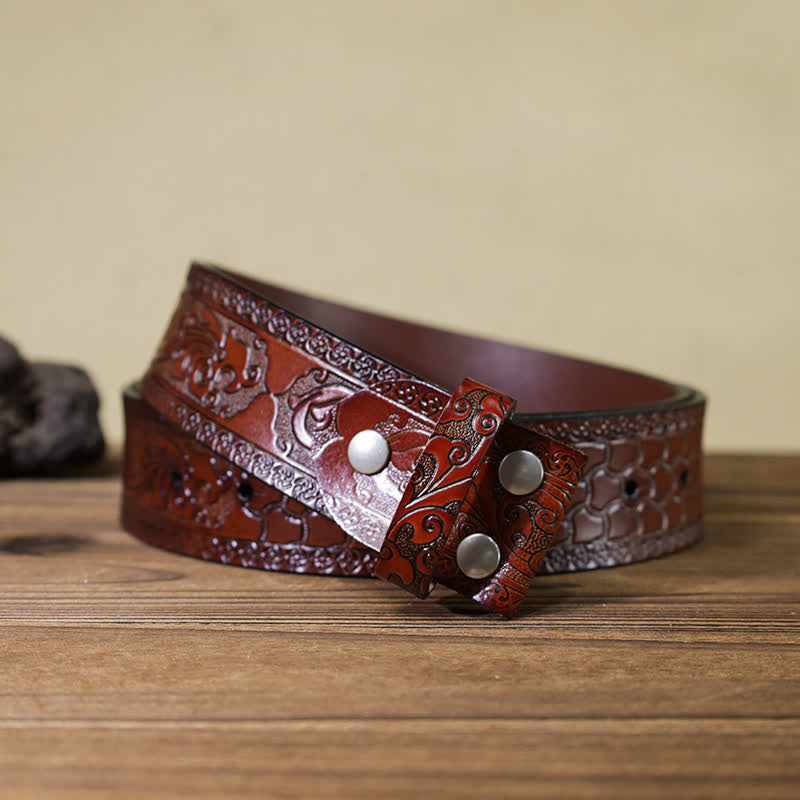 Ceinture en cuir à boucle Joker Skull Clown DIY pour homme