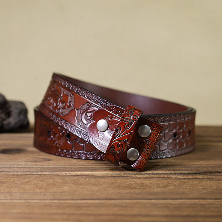 Ceinture en cuir à boucle Joker Skull Clown DIY pour homme