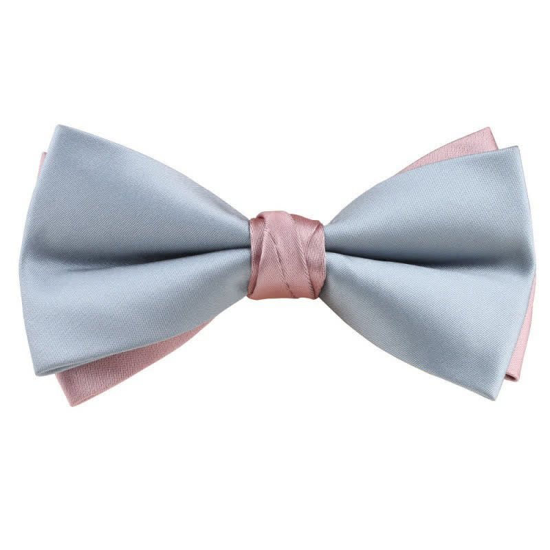 Nœud papillon asymétrique bicolore pour homme