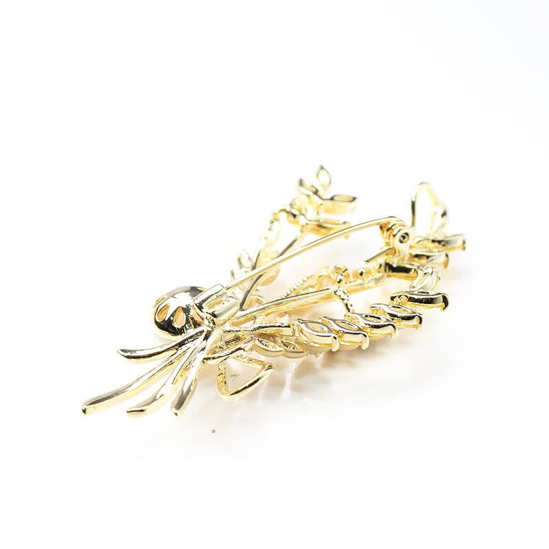 Broche éblouissante en perles de zircone pour femme