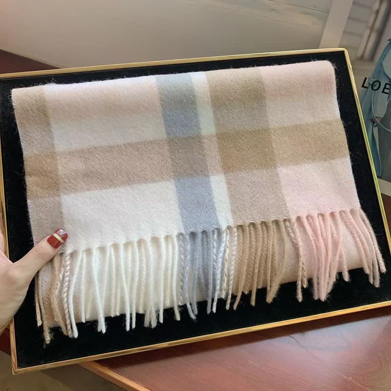 Écharpe unisexe en cachemire à carreaux Edinburgh Big Warm