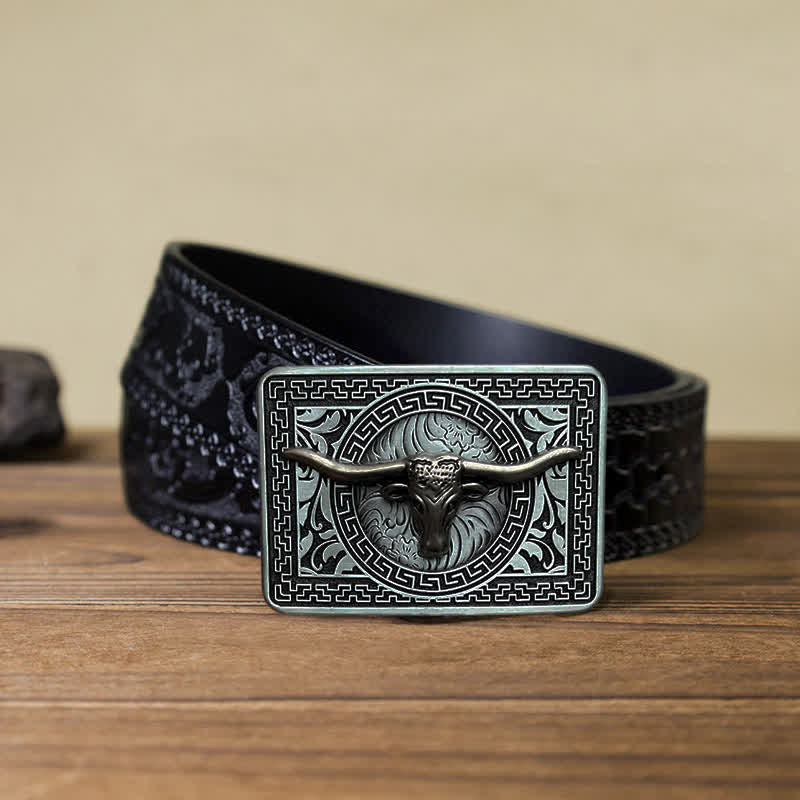 Ceinture en cuir à boucle Weathern DIY pour homme