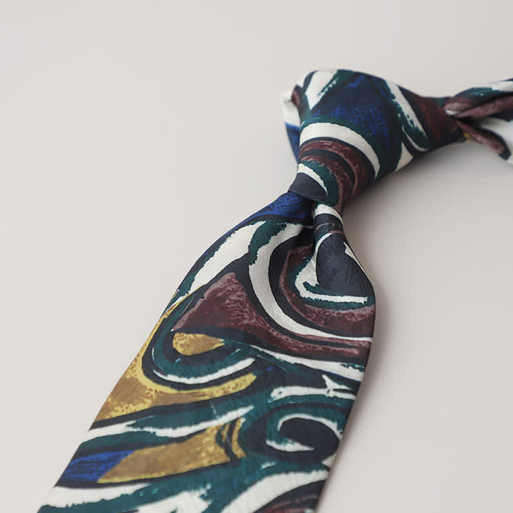 Cravate pour homme avec peinture abstraite classique - Style #2 - image 4