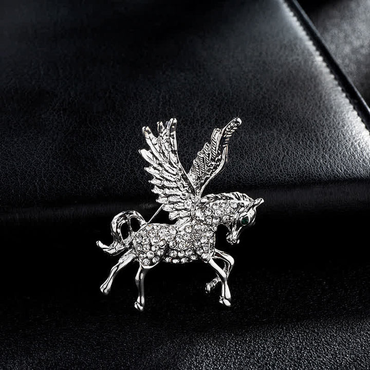 Broche vintage pour homme avec ailes de Pégase