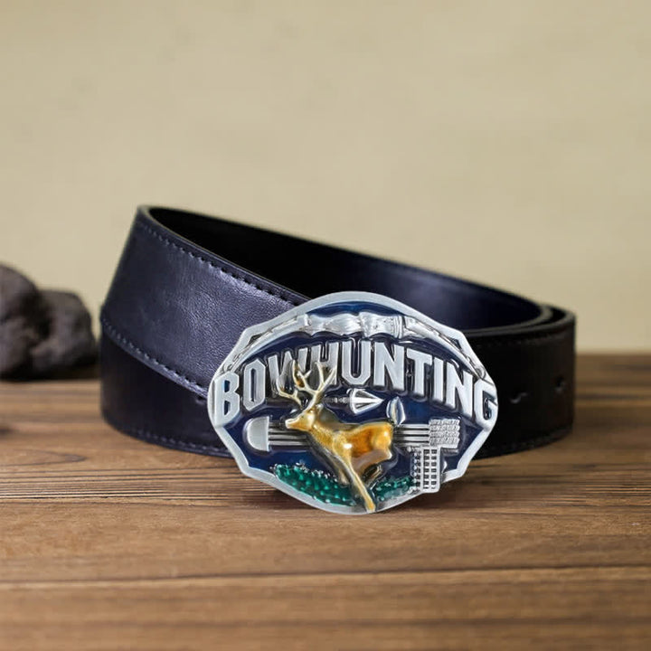 Ceinture en cuir avec boucle en émail pour homme pour la chasse à l'arc