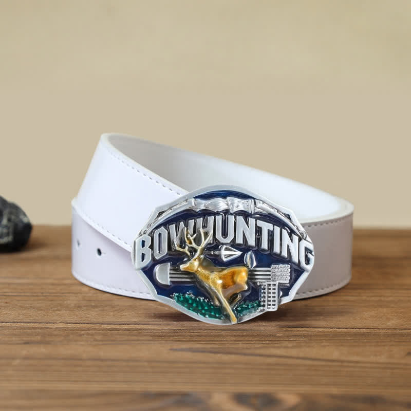 Ceinture en cuir avec boucle en émail pour homme pour la chasse à l'arc