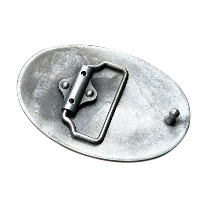 Ceinture en cuir à boucle tribale pour homme avec motif de chef indien