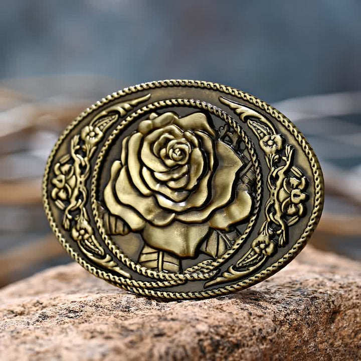 Ceinture en cuir à boucle rose tendance pour homme
